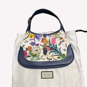GUCCI Jackie Hobo Bag Navy Blue
